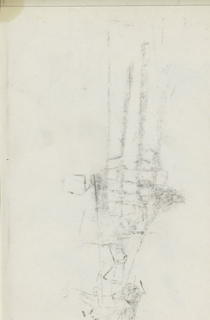 Abklatsch van de krijttekening op blad 25 verso da Isaac Israels