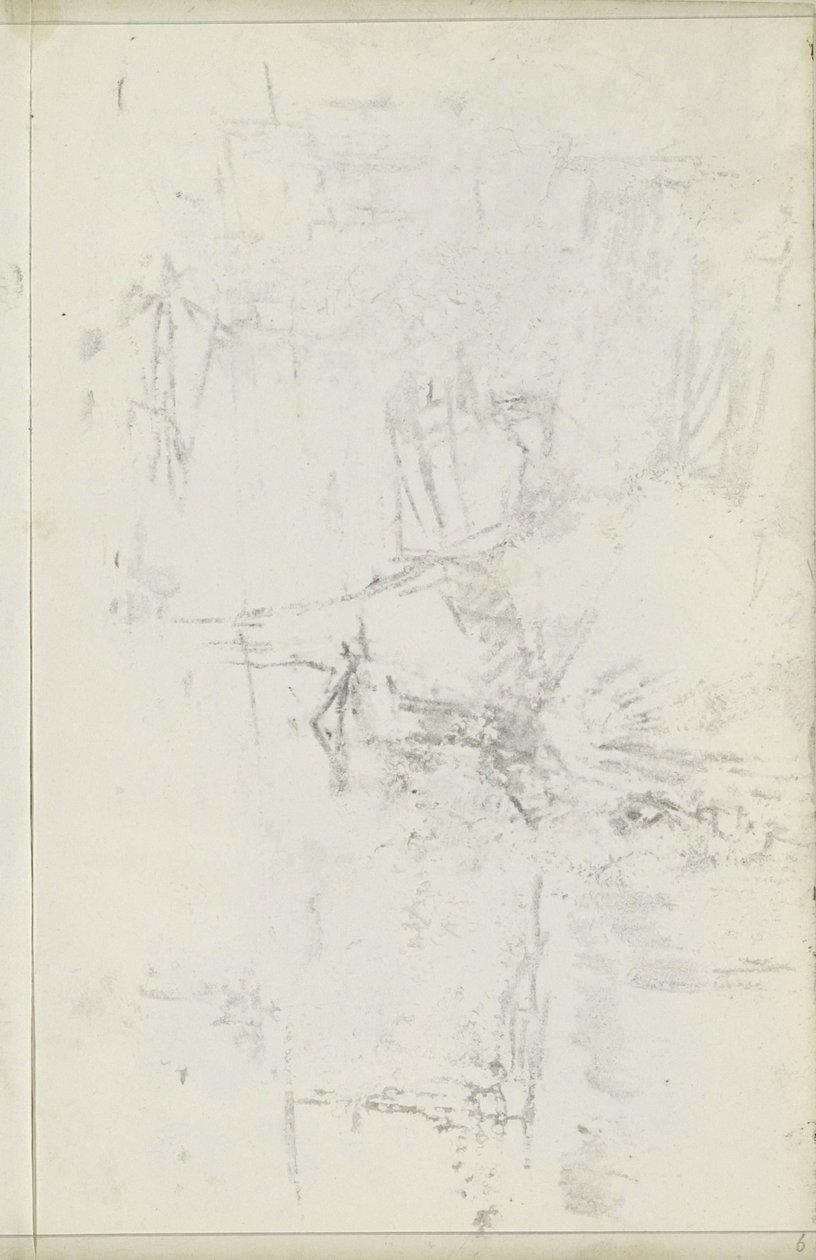 Abklatsch van de krijttekening op blad 5 verso da Isaac Israels