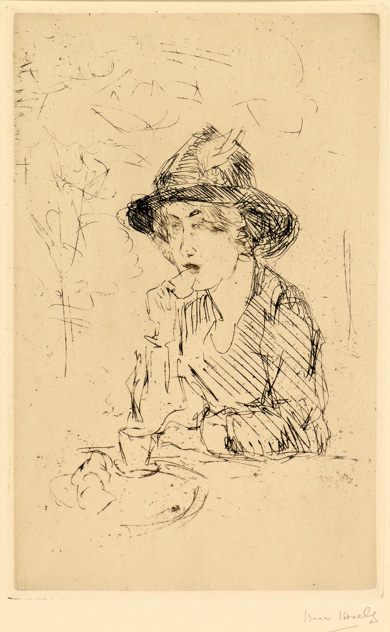 Signora alla tavola della colazione da Isaac Israels