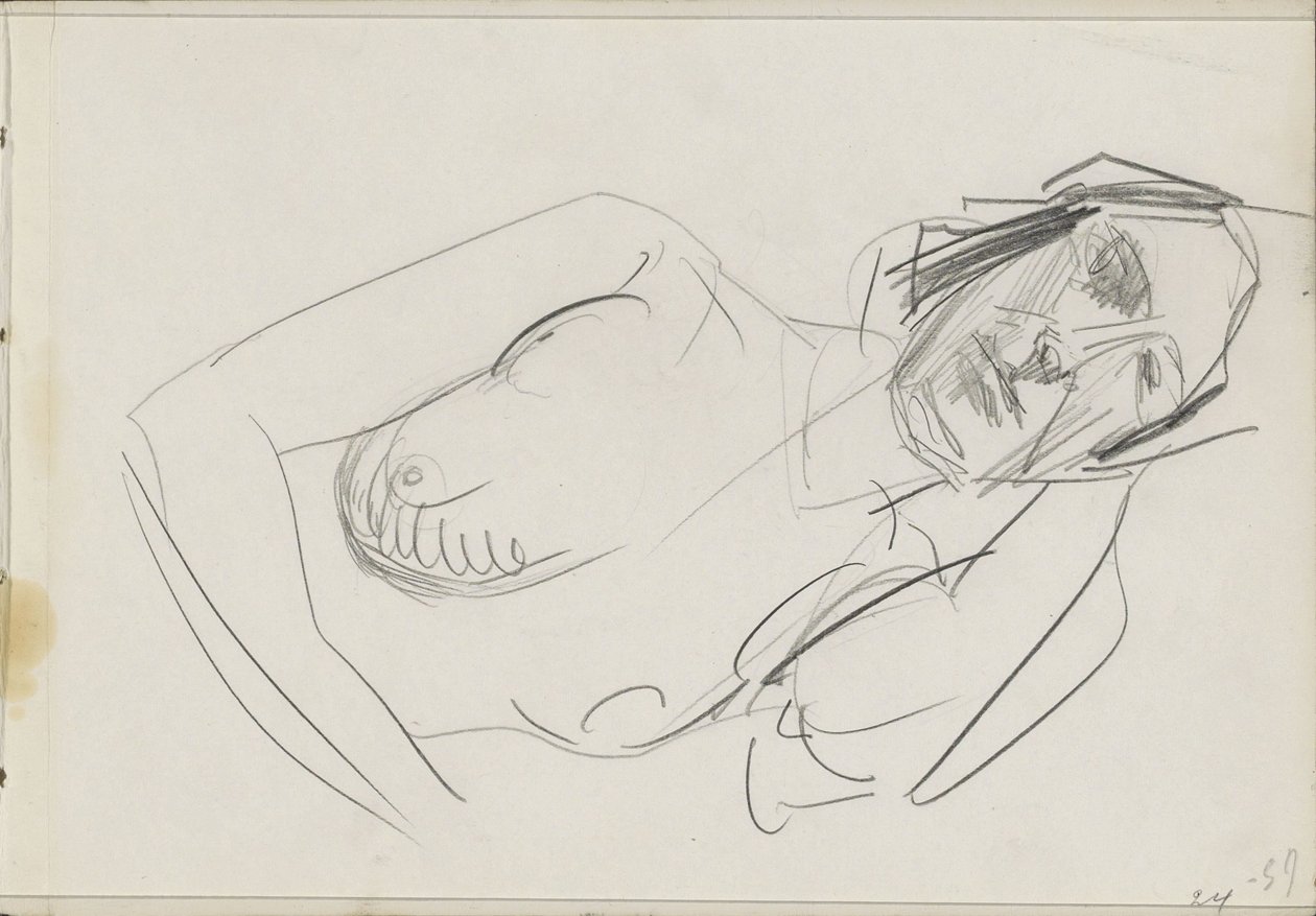 Nudo femminile reclinato da Isaac Israels