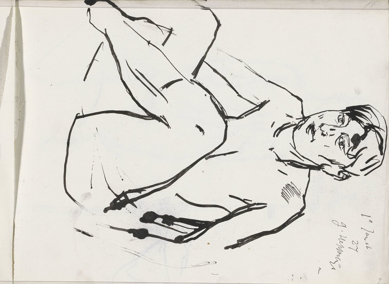 Nudo femminile seduto da Isaac Israels