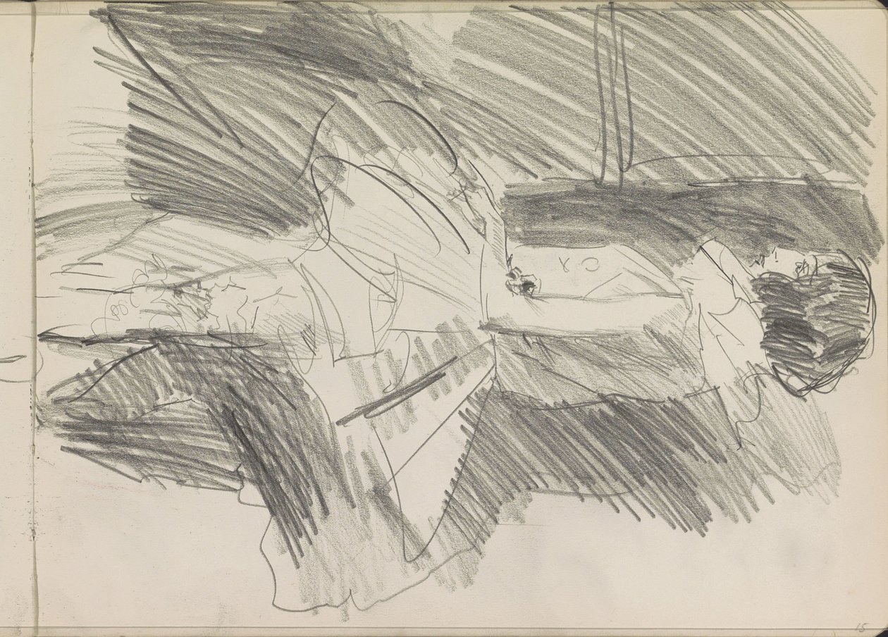Danzatrice in piedi, di profilo da Isaac Israels