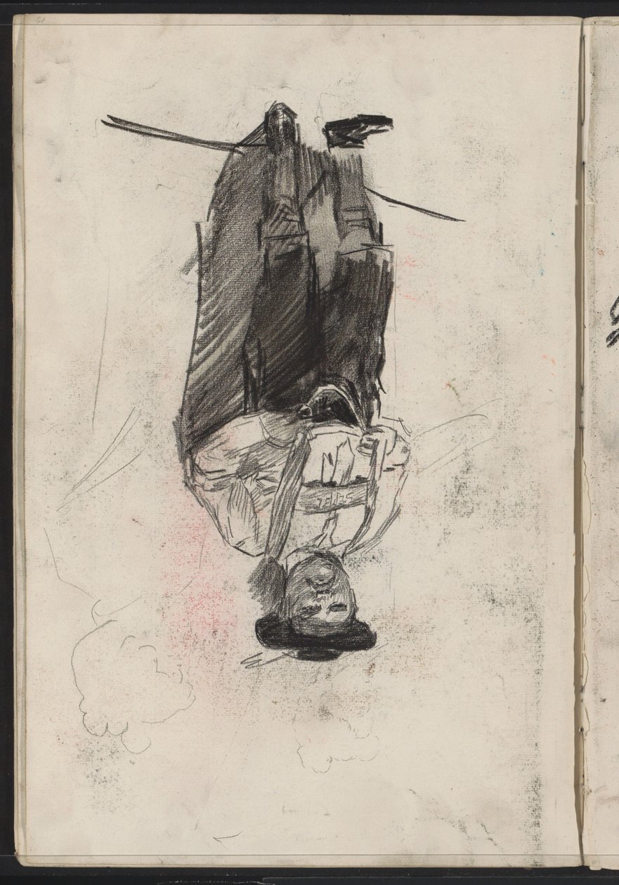 Uomo in piedi in costume bavarese da Isaac Israels