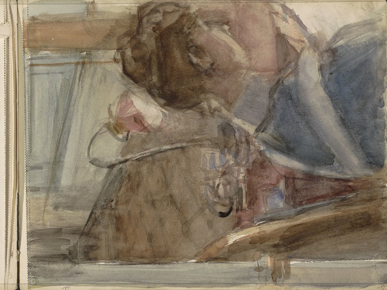 Donna a un tavolo da Isaac Israels