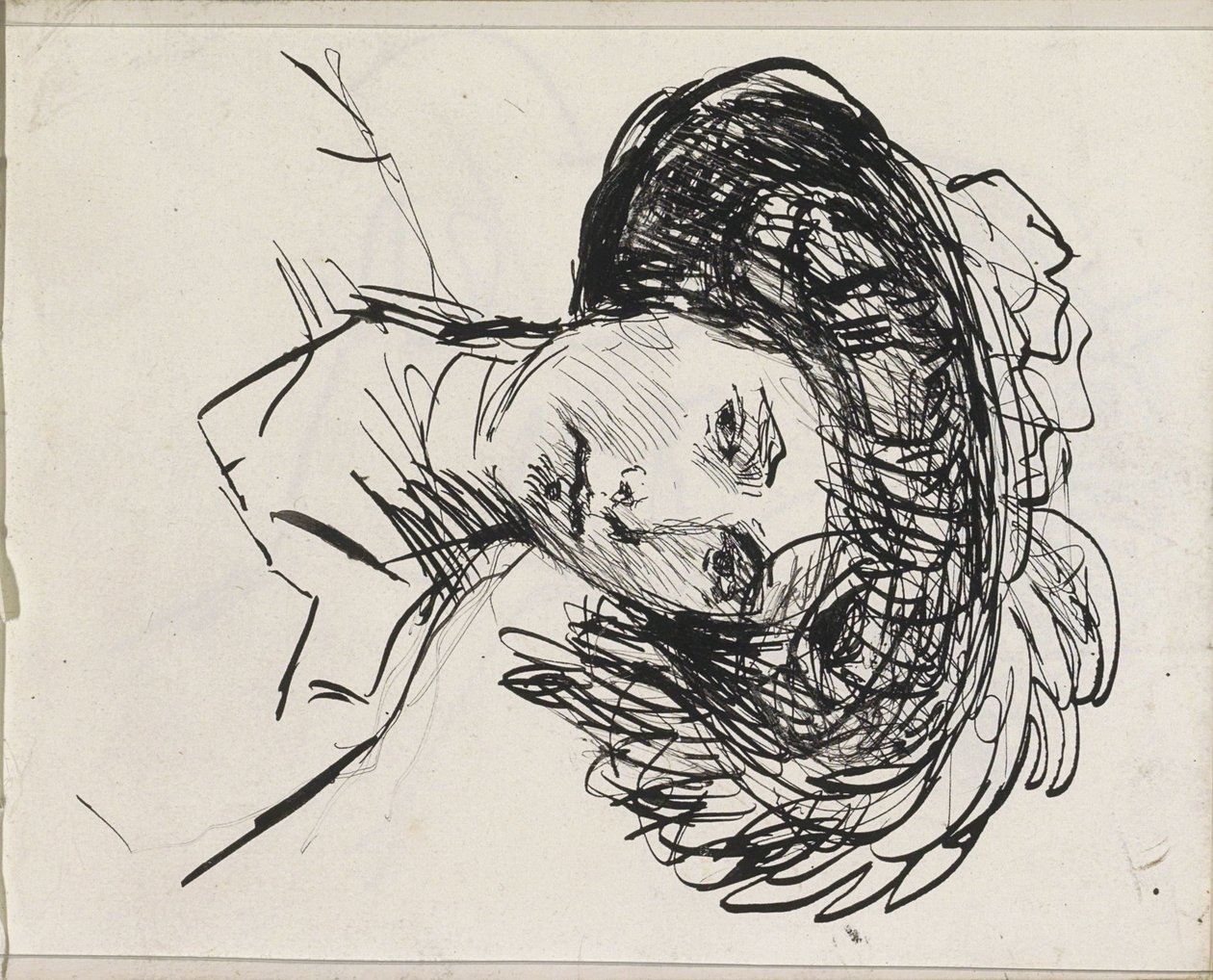 Testa di donna con cappello da Isaac Israels