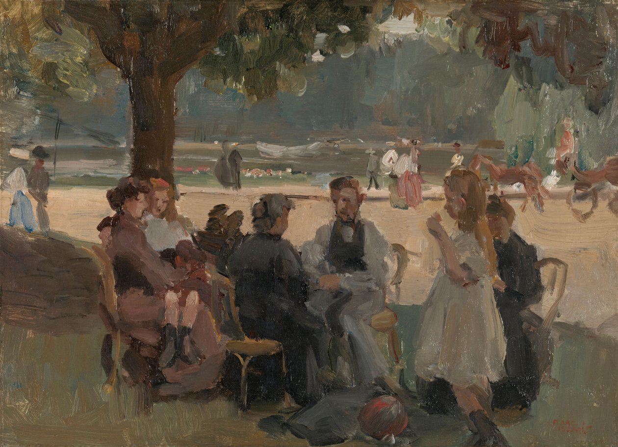 Nel Bois de Boulogne vicino a Parigi da Isaac Israels