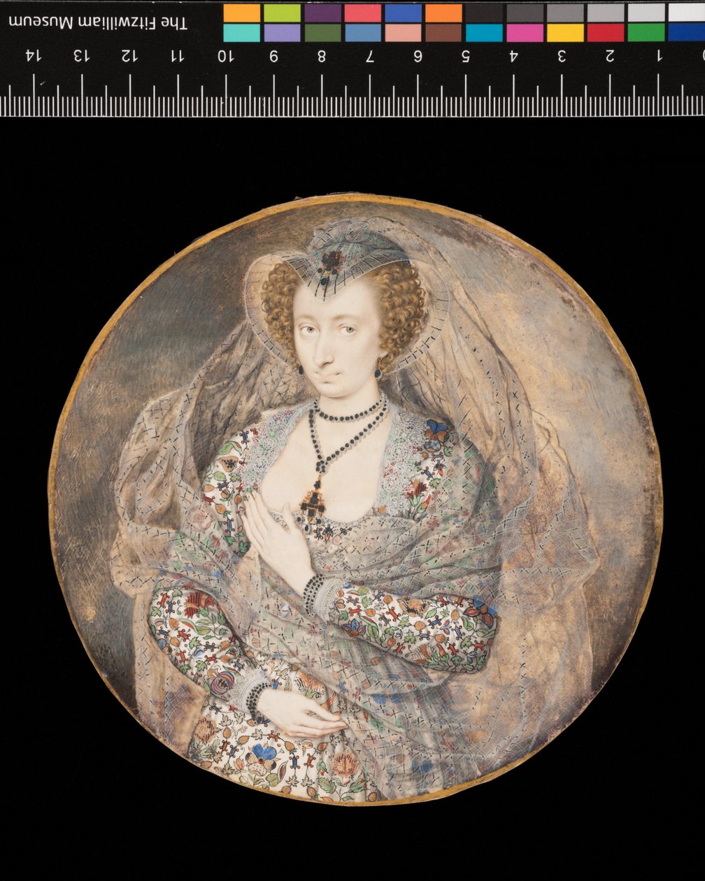 Miniatura. Dama sconosciuta. Lucy Harington, contessa di Bedford (titolo precedente), 1605 circa (colore e acquerello su cartoncino) da Isaac Oliver