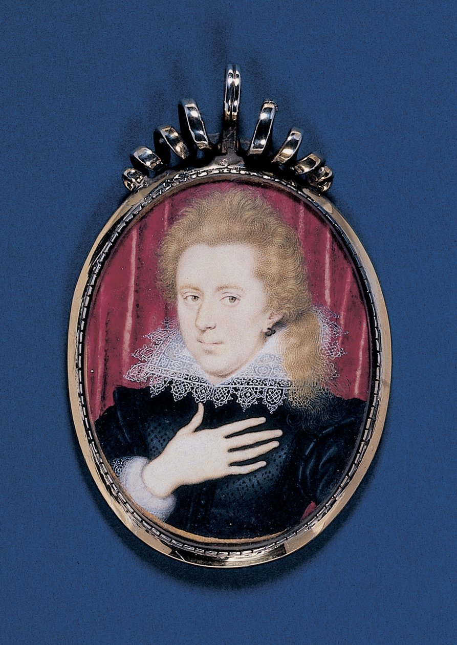 Miniatura di ritratto di un giovane gentiluomo, c.1615 da Isaac Oliver