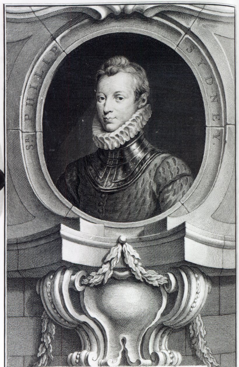 Sir Philip Sidney, inciso da Jacobus Houbraken, 1743 da Isaac Oliver
