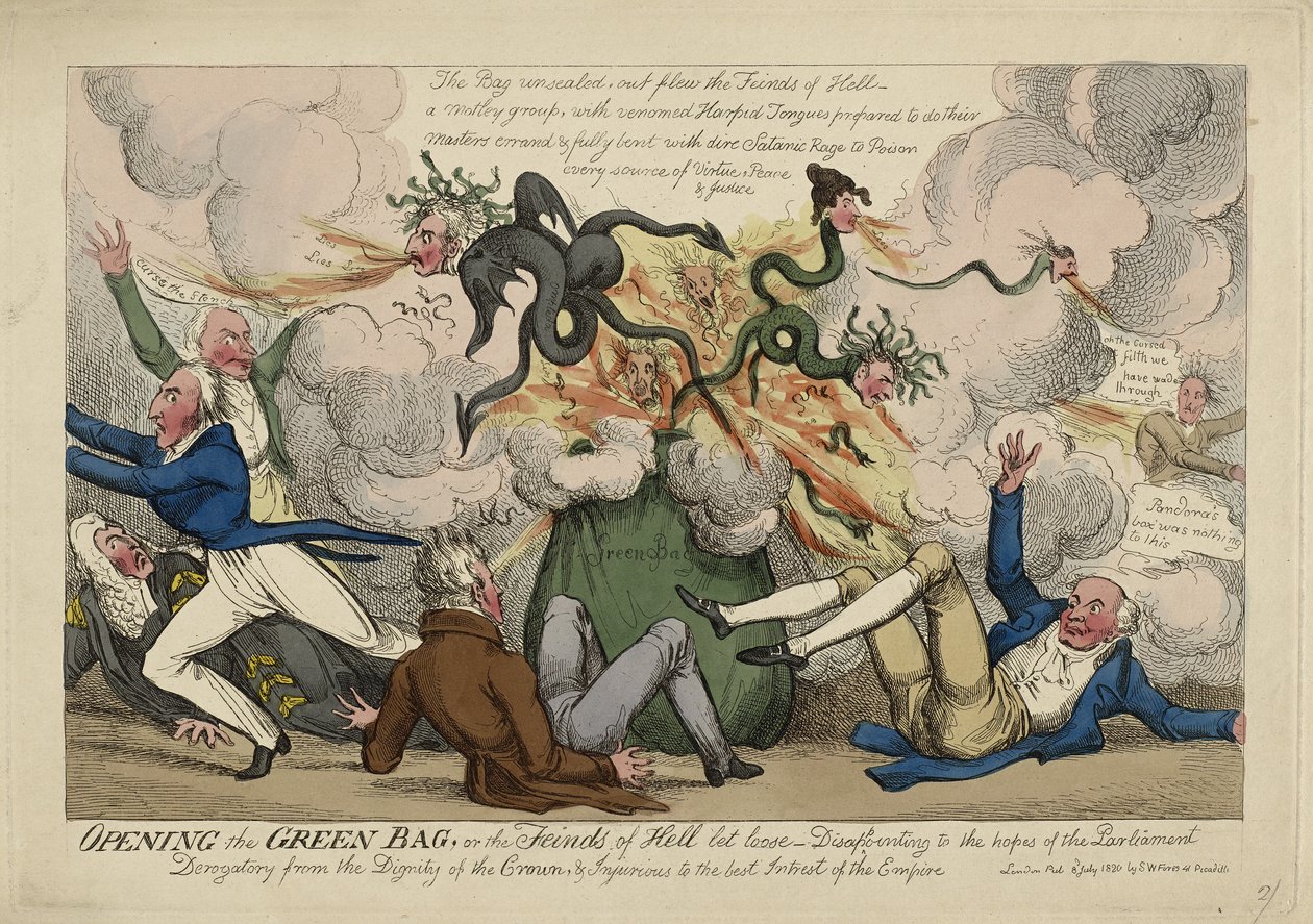 Apertura della borsa verde da Isaac Robert (attr. to) Cruikshank