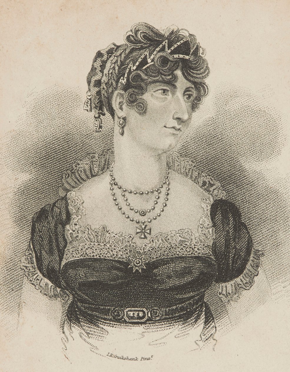 Sua Altezza Reale La Principessa del Galles da Isaac Robert Cruikshank