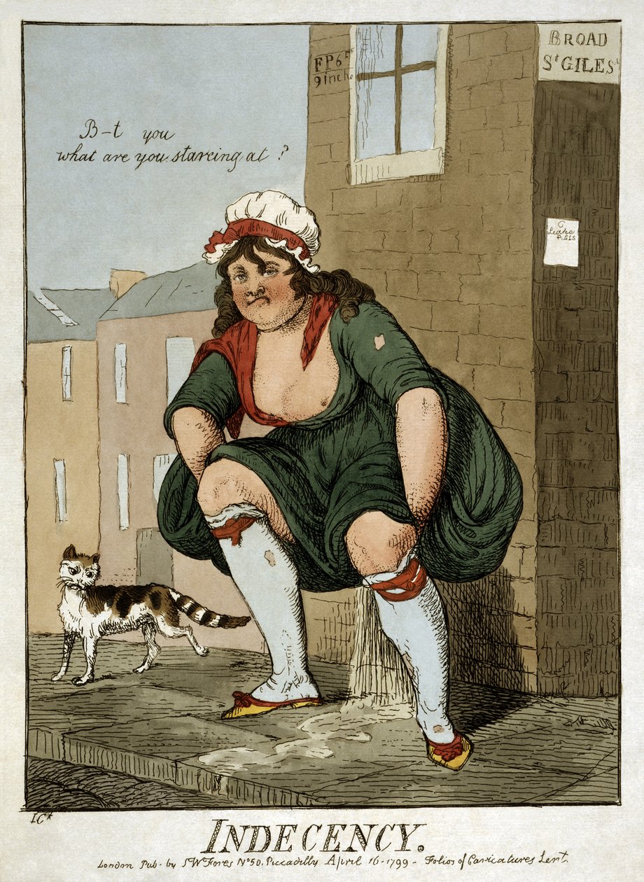 Indecenza, 1799 da Isaac Robert Cruikshank