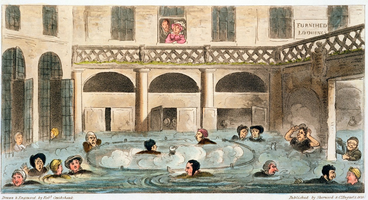 Bagno pubblico a Bath, o cuocere vivi da Isaac Robert Cruikshank