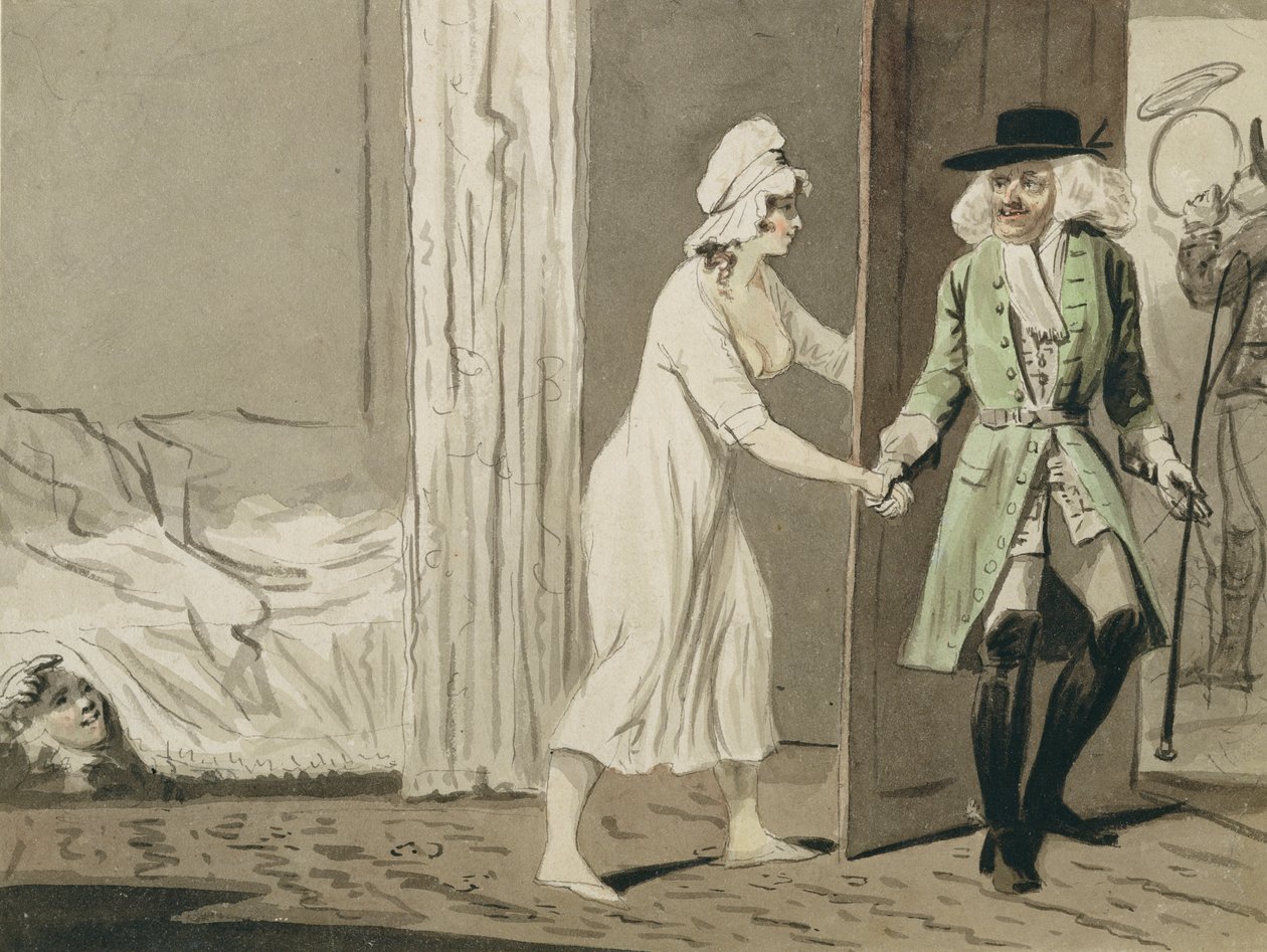 Il cornuto parte per la caccia, c.1800 da Isaac Robert Cruikshank