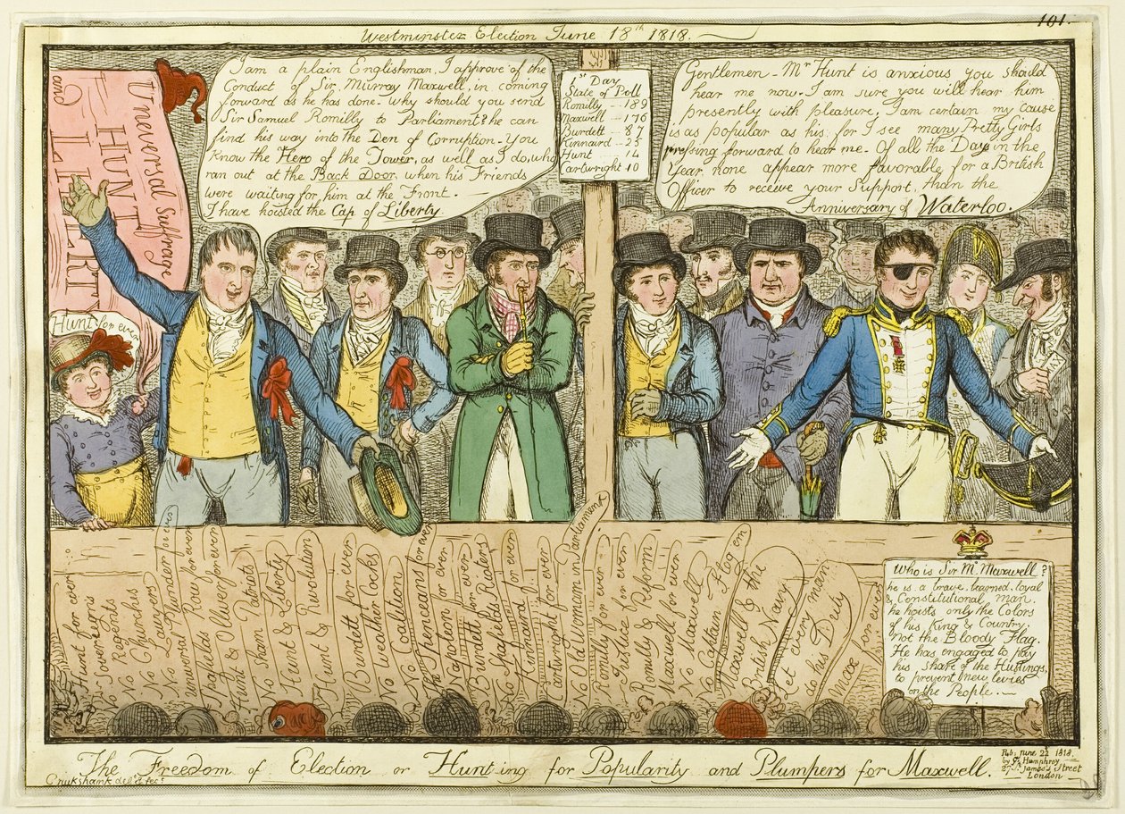 La libertà di elezione da Isaac Robert Cruikshank