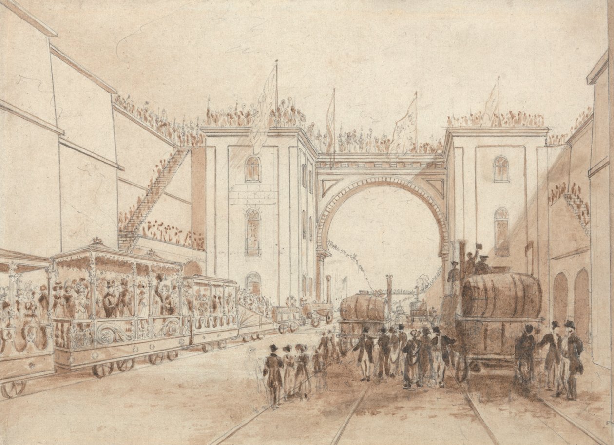 Apertura della ferrovia Liverpool e Manchester da Isaac Shaw