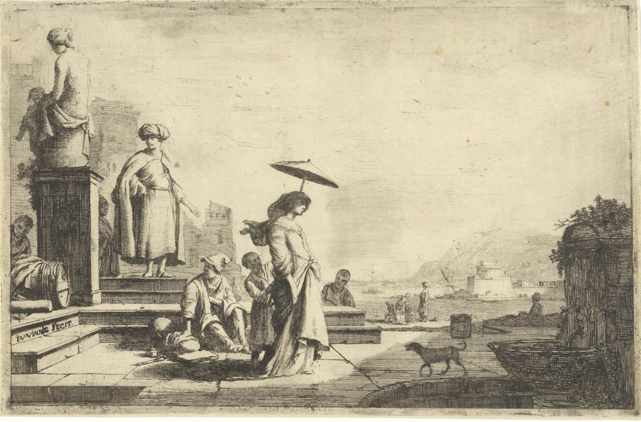 Veduta di un porto mediterraneo da Isaac Vincentsz. van der Vinne