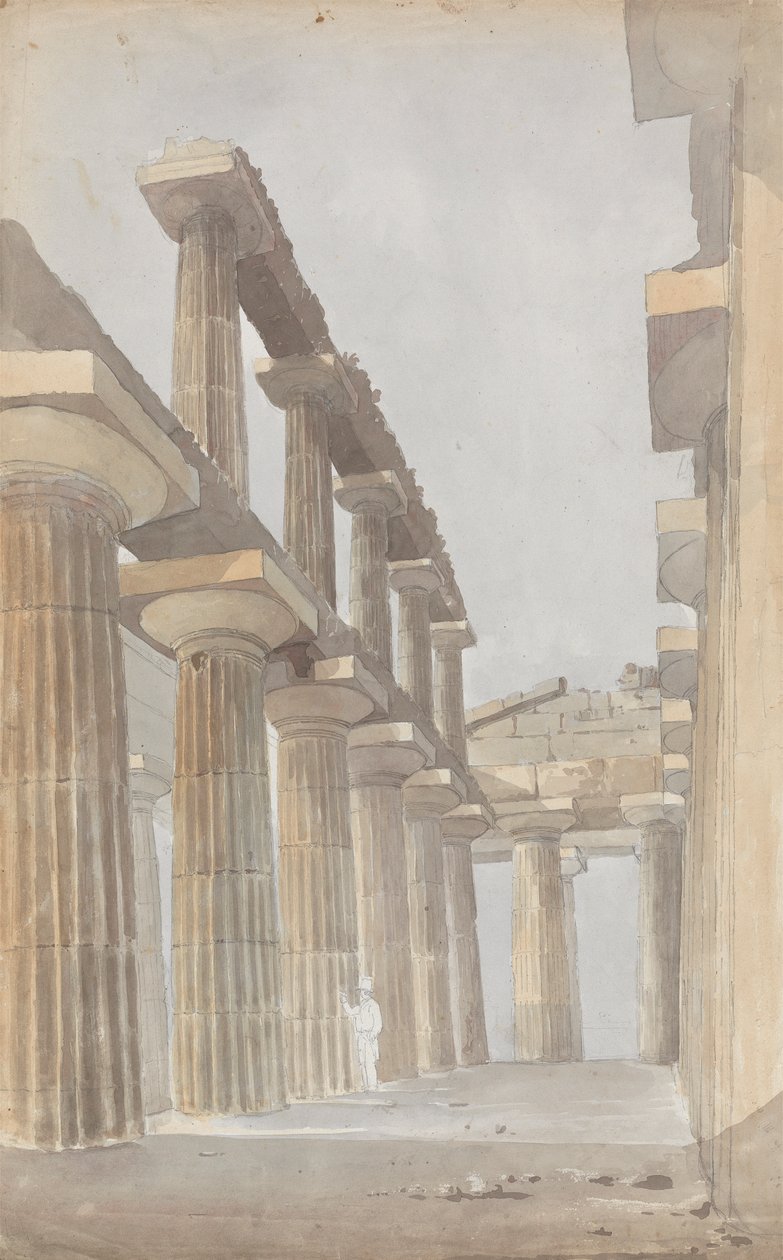 Interno del Grande Tempio di Paestum da Isaac Weld