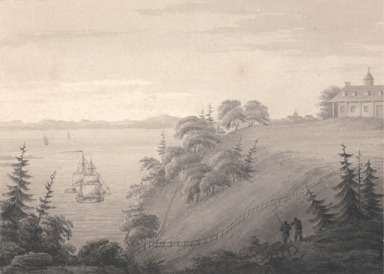 Veduta di Mount Vernon, la residenza del generale Washington da Isaac Weld