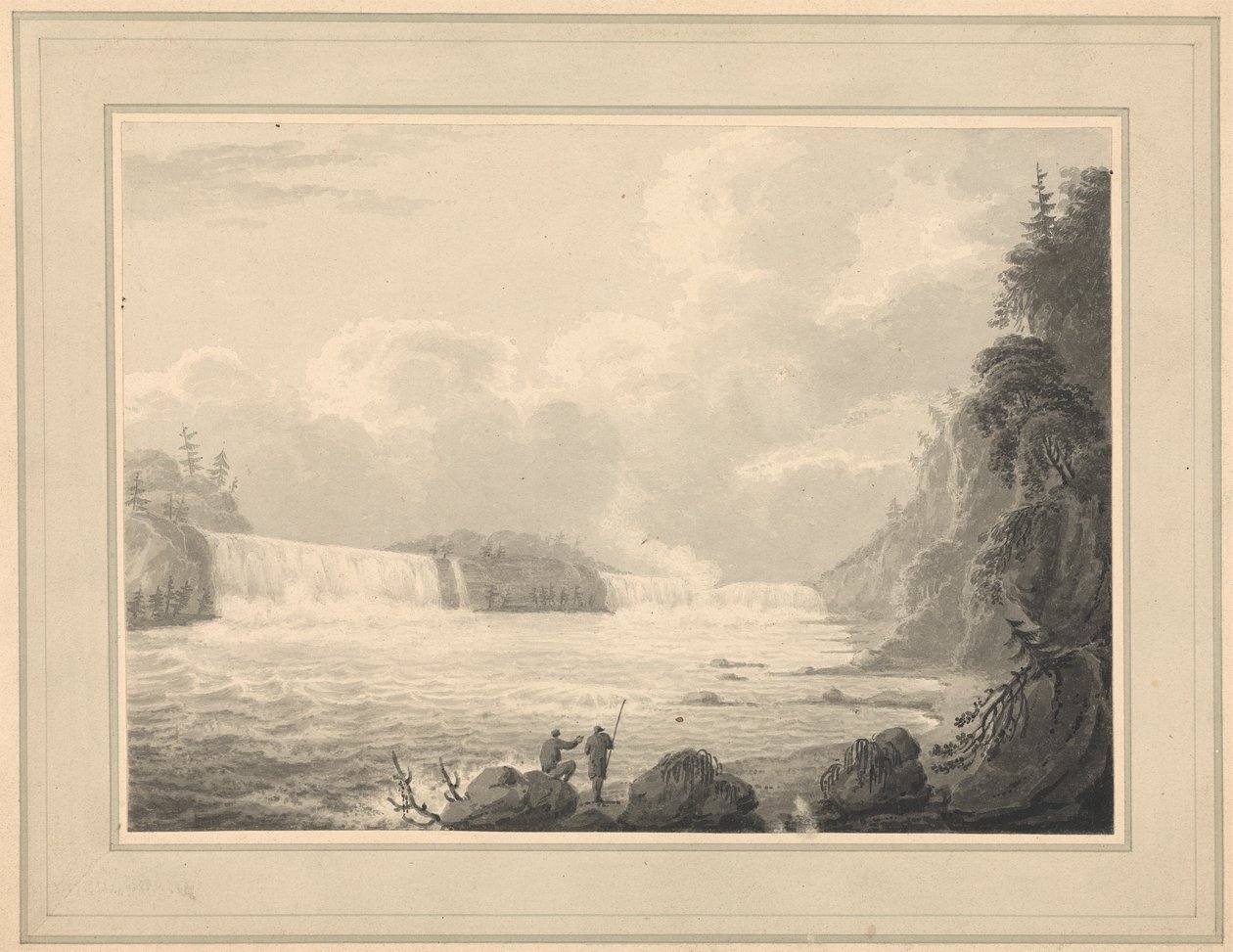 Veduta delle cascate del Niagara da Isaac Weld