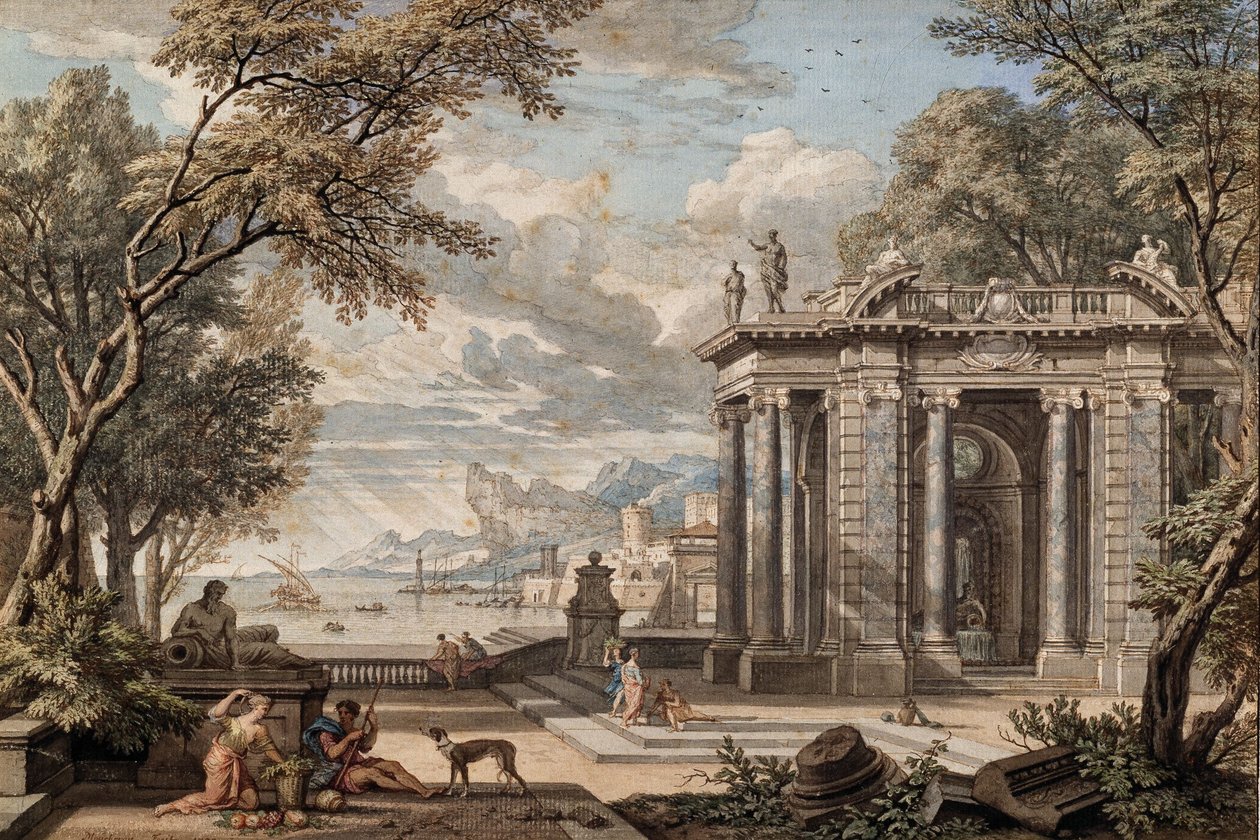 Paesaggio arcadico da Isaac de Moucheron
