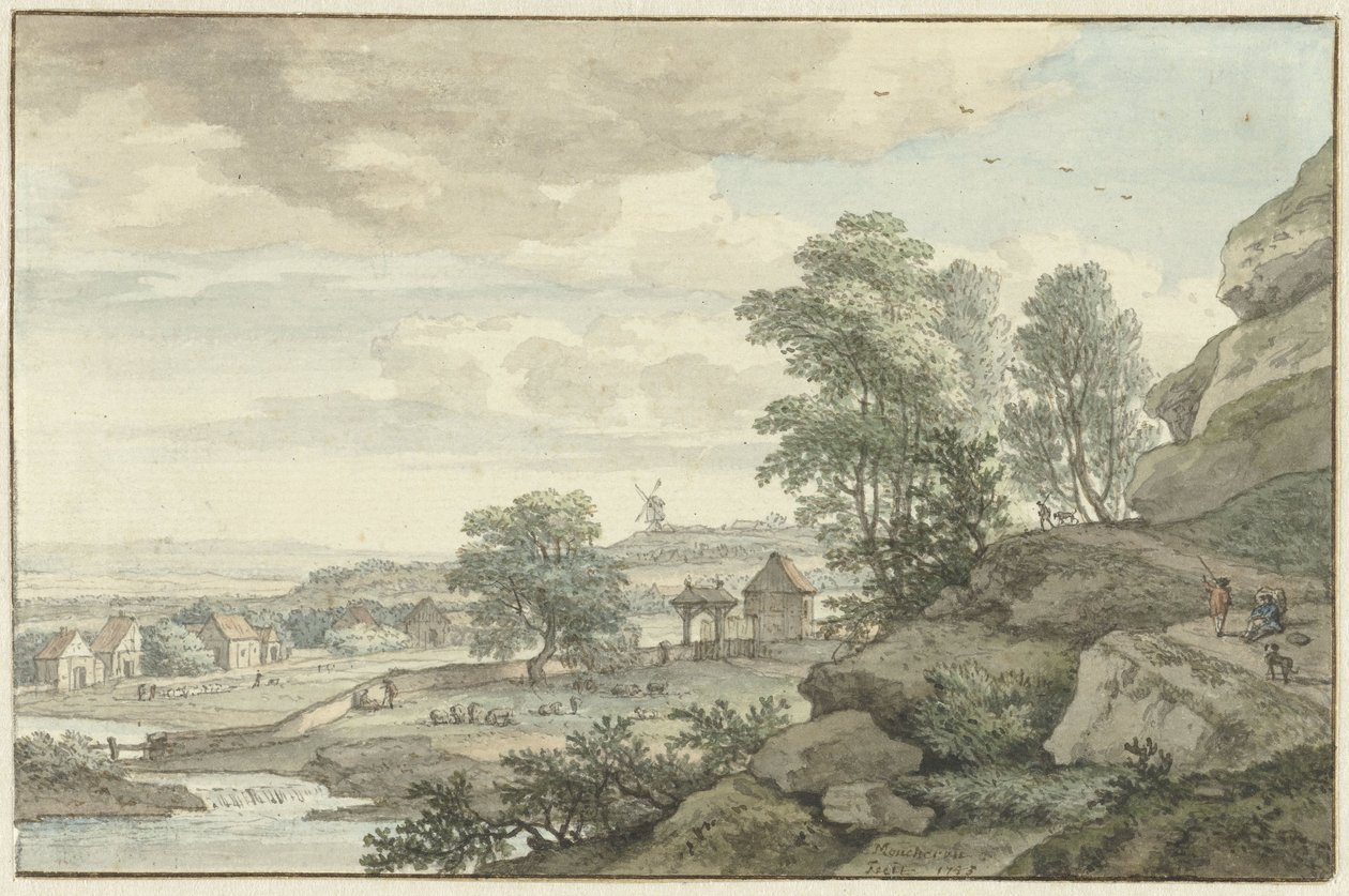 Veduta nei dintorni di Bentheim da Isaac de Moucheron