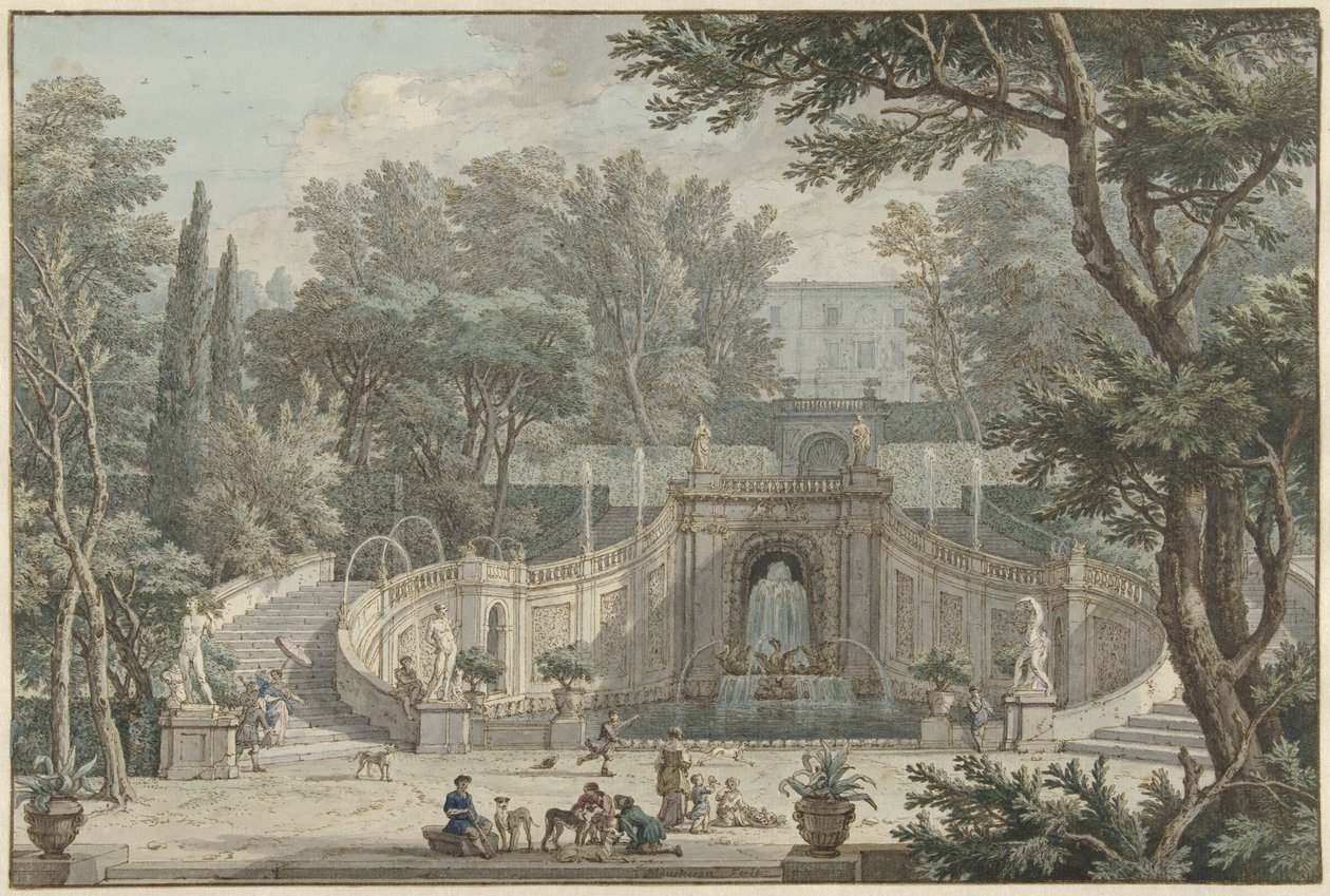 Vista del giardino di Villa d