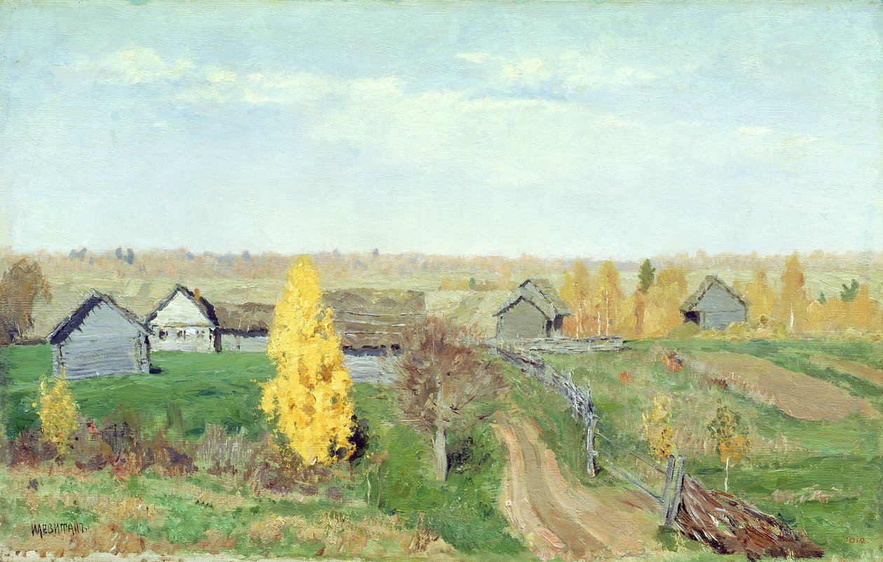 Autunno Dorato nel Villaggio, 1889 da Isaak Ilyich Levitan