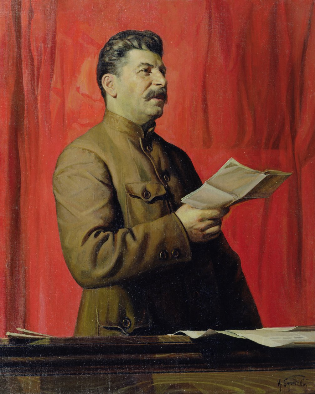 Ritratto di Josif Stalin, 1933 da Isaak Israilevich Brodsky