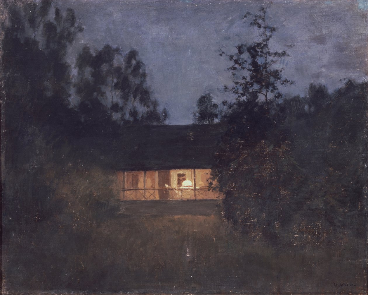Casa di campagna al crepuscolo, anni 1890 da Isaak Ilyich Levitan