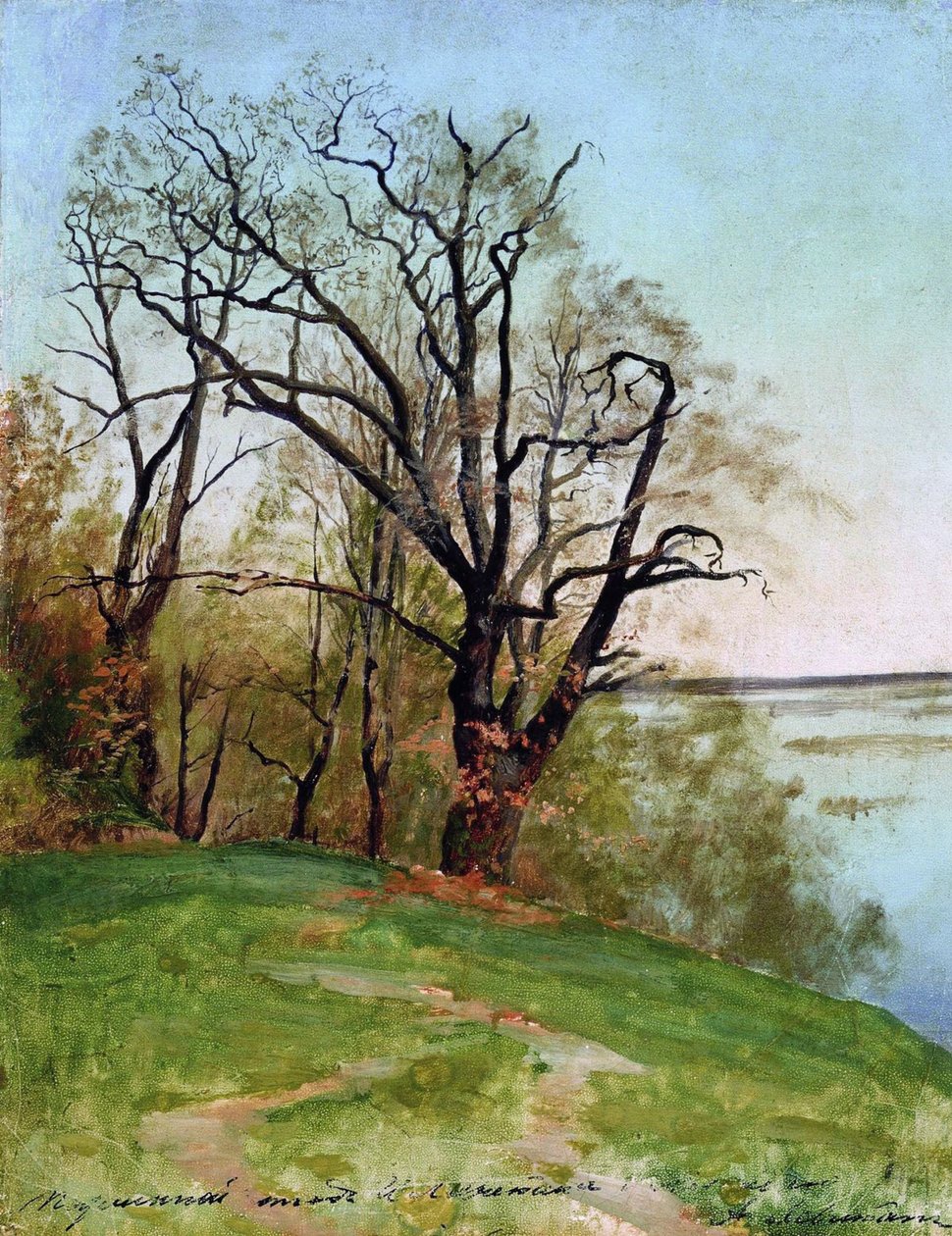 Quercia sulla riva del fiume da Isaak Ilyich Levitan