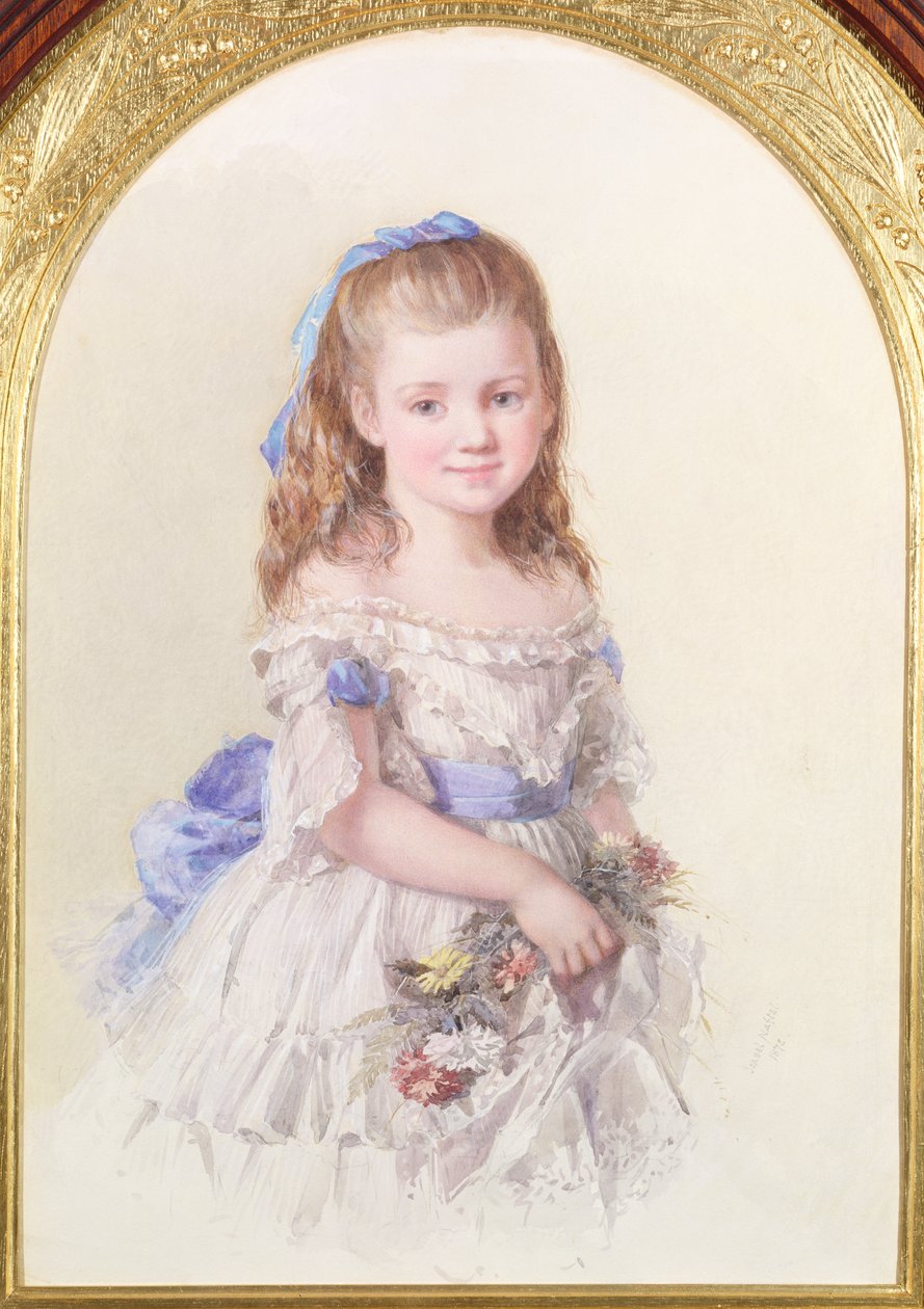 Ritratto di Winifred Mary Bombass, dieci anni, 1872 da Isabel Oakley Naftel
