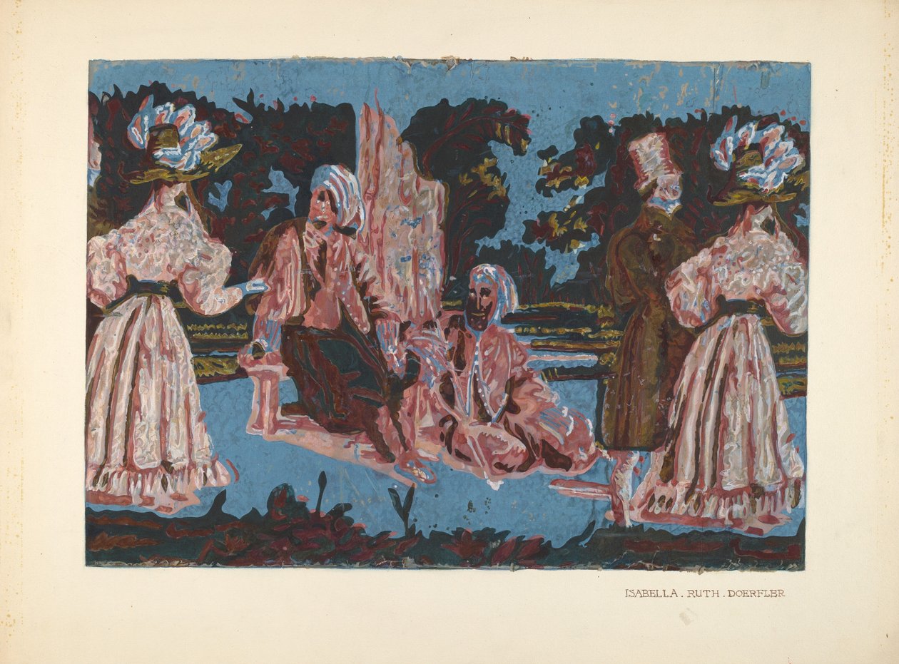 Design per scatola da cappello, 1935-1942 da Isabella Ruth Doerfler