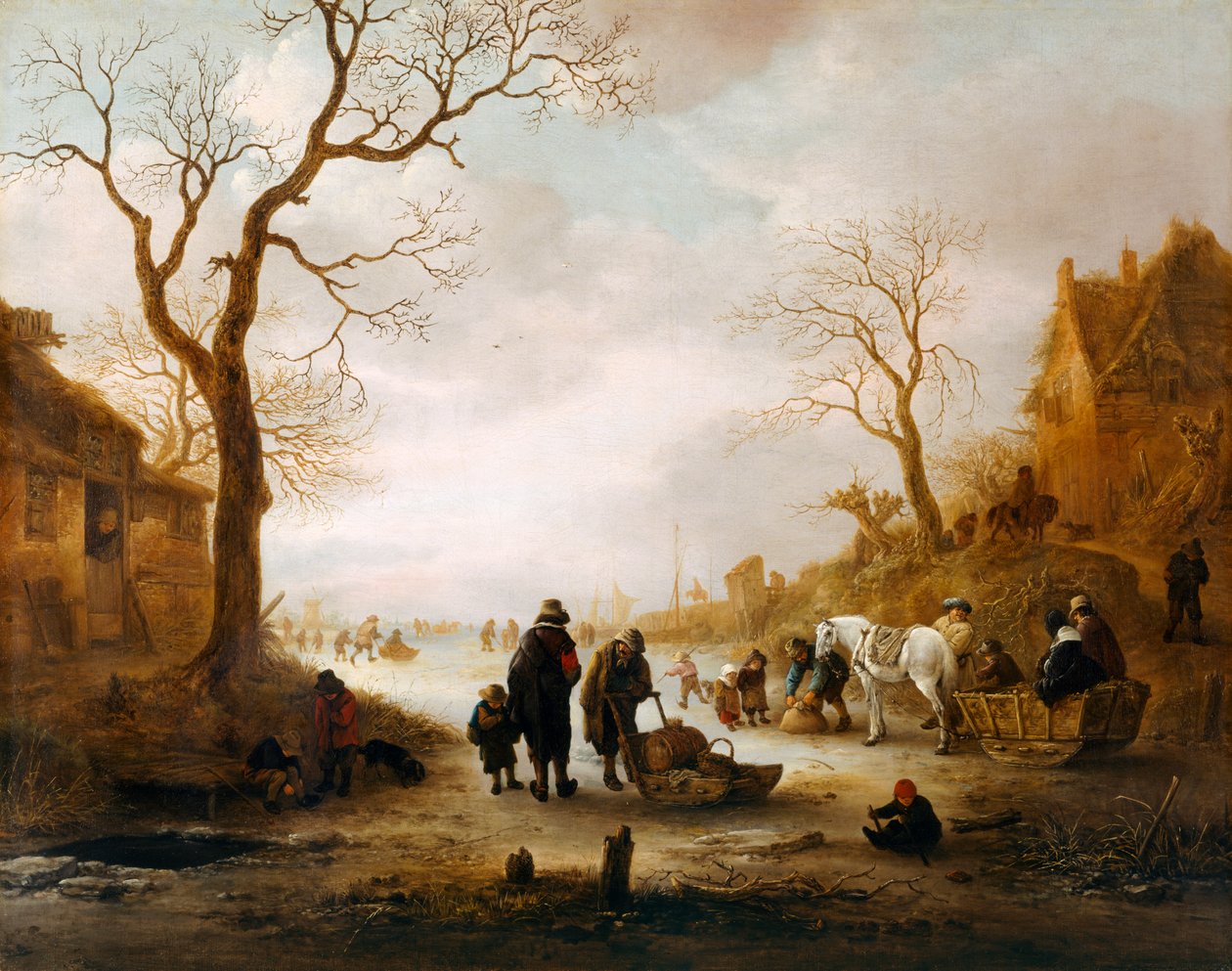 Un canale in inverno da Isack van Ostade