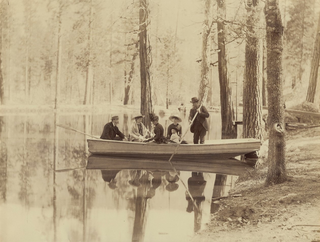 Scena sul lago Stella, stazione di Wawona, 1880 (foto) da Isaiah Taber