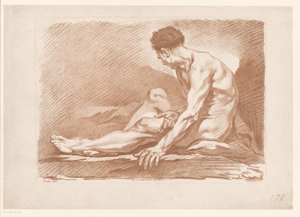 Studio di uomo seduto da Isak Henningsen