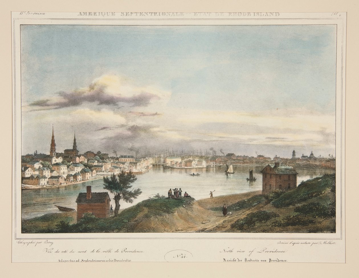 America settentrionale - Stato di Rhode Island. N. 44, tav. 4 da Isidore Laurent Deroy