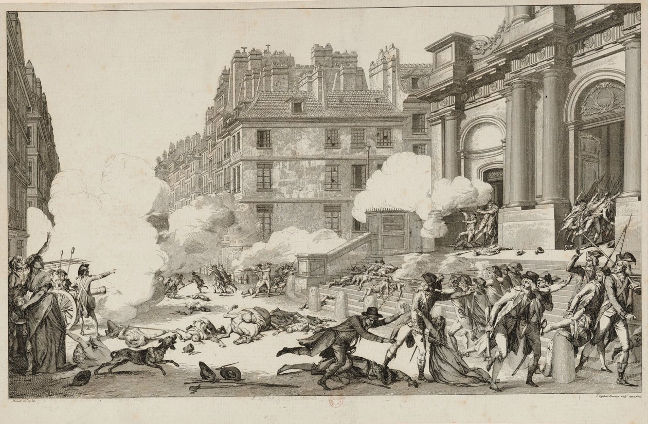 13 Vendémiaire. La repressione della rivolta realista di Napoleone Bonaparte a Parigi da Isidore Stanislas Helman