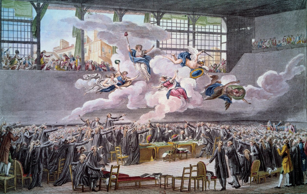Rivoluzione francese: il giuramento della Pallacorda del 20 giugno 1789 da Isidore Stanislas Helman