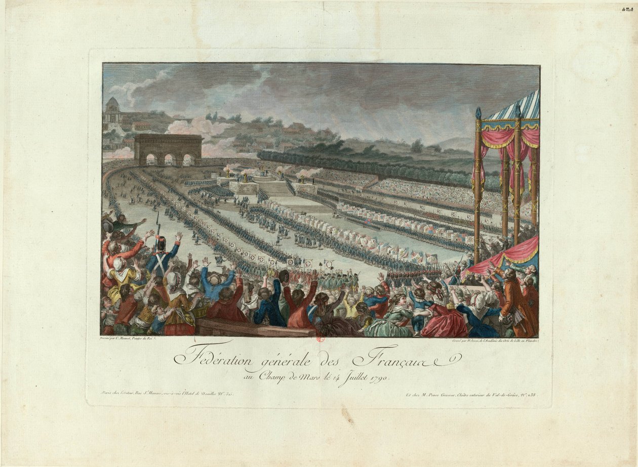 La festa della Federazione al Campo di Marte il 14 luglio 1790, 1790 da Isidore Stanislas Helman