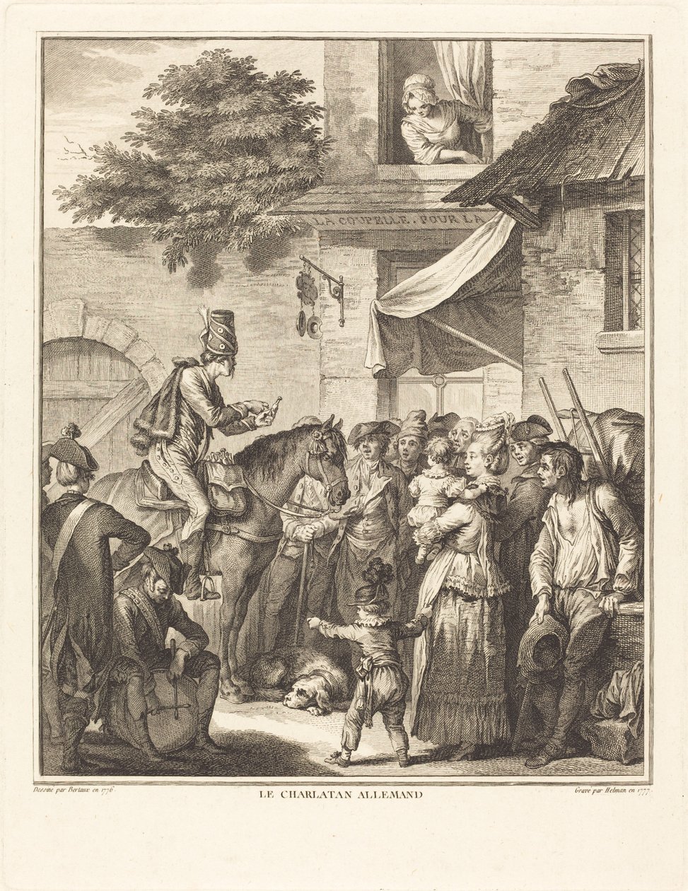 Il ciarlatano tedesco da Isidore Stanislas Helman after Jean Duplessi Bertaux