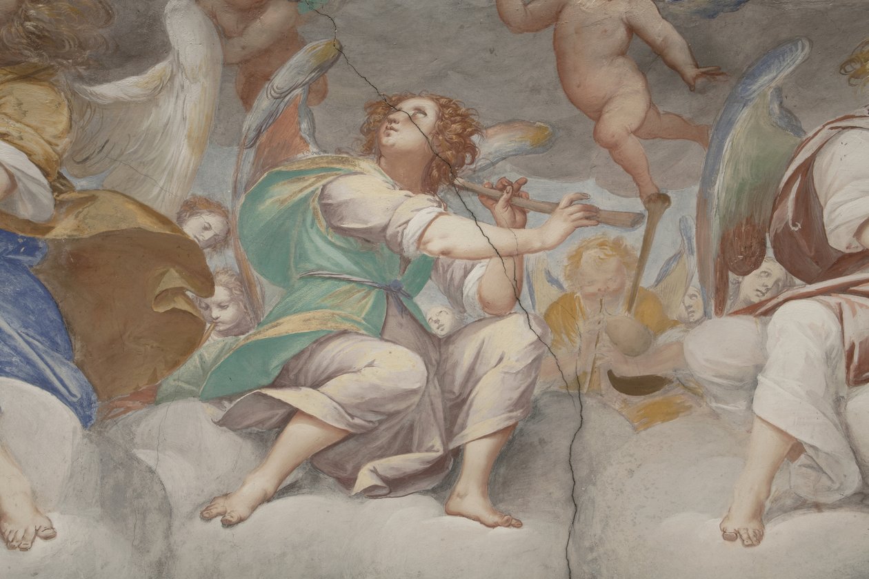 Angeli, angeli musicisti e putti, (dettaglio) da Isidoro Bianchi