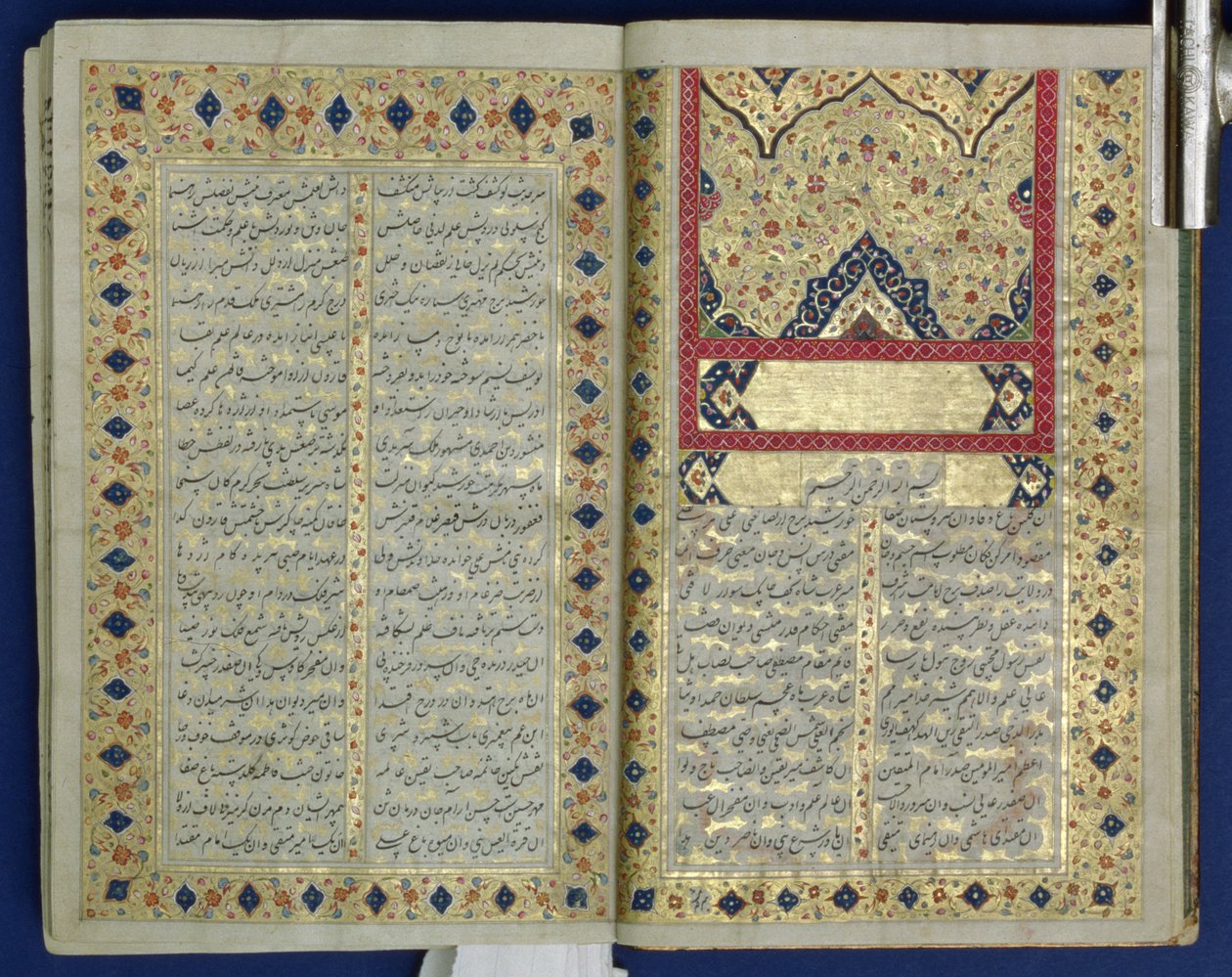 Pagine illuminate di un manoscritto di Hafez, stile Periodo Zand, 1790 da Islamic School