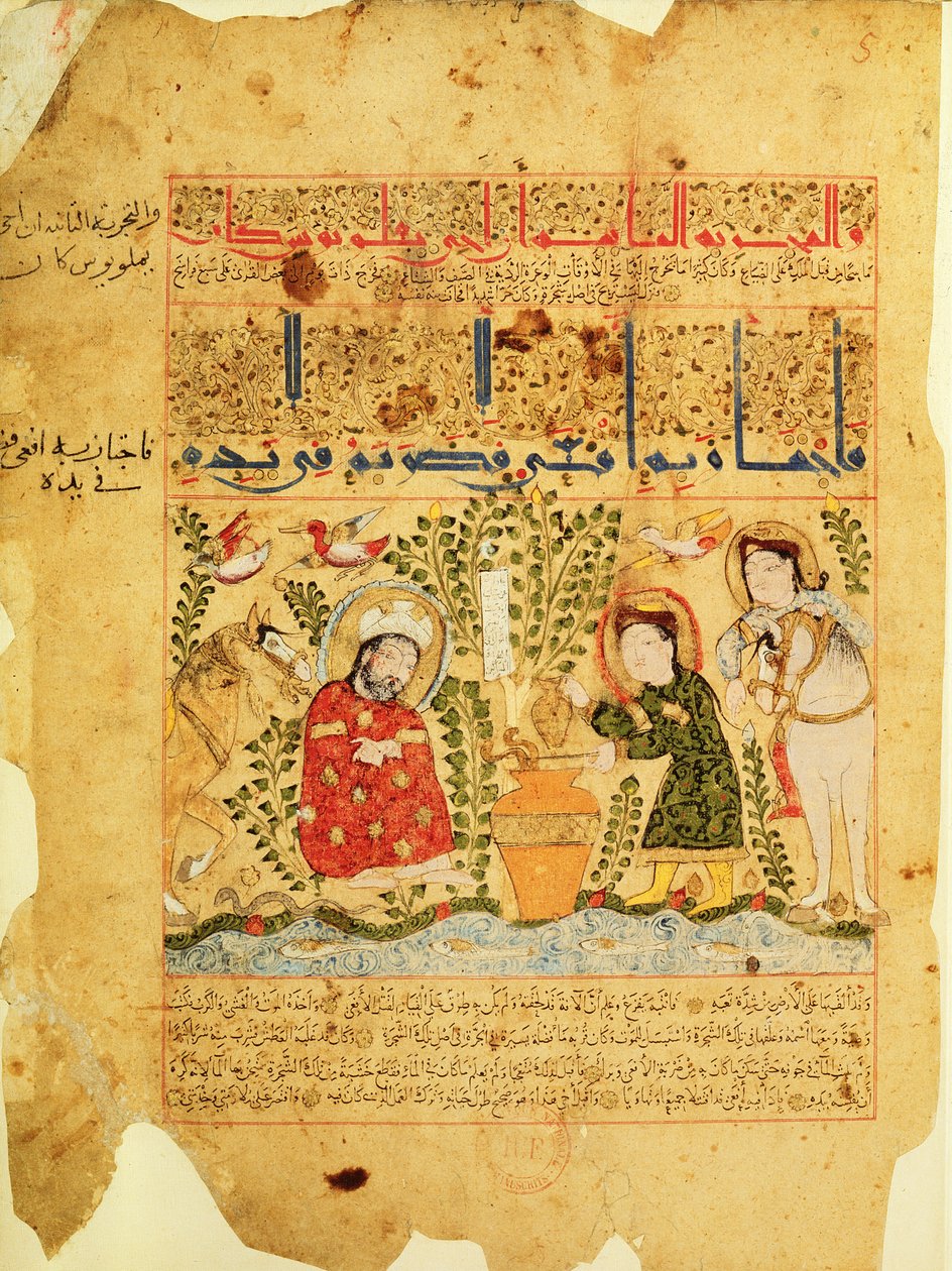Ms. Arabe 2964 fol.5 Scena dal Trattato di Teriaca dopo Galeno, 1217 da Islamic School
