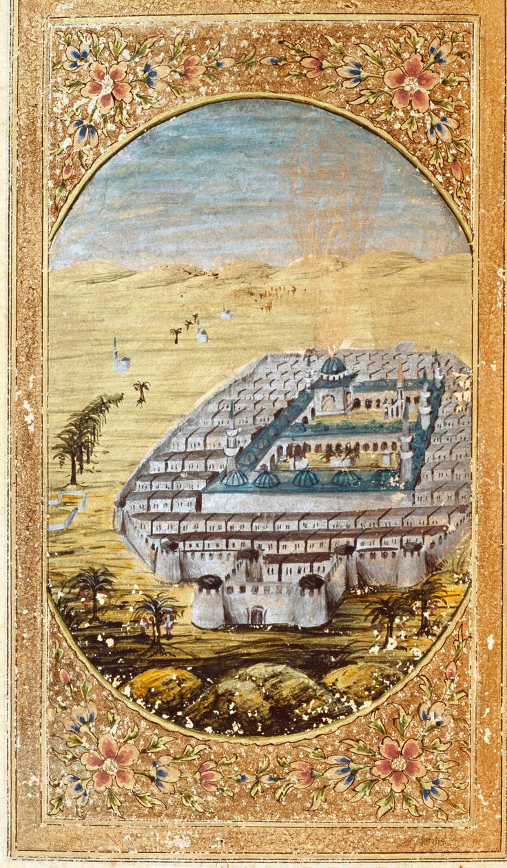 Veduta della Mecca (La Mekke) e delle pianure del Monte Arafat (Arafah), Arabia Saudita da Islamic School
