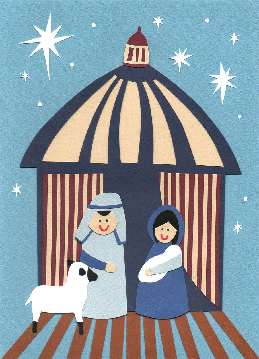 Natività, 2014 (carta tagliata) da Isobel Barber
