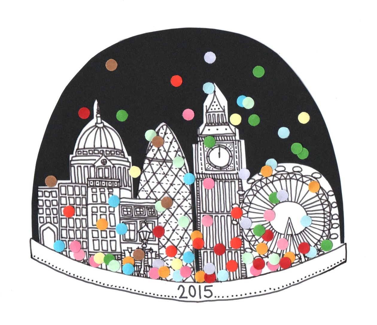 Anno nuovo 2015, 2014 (carta e penna) da Isobel Barber
