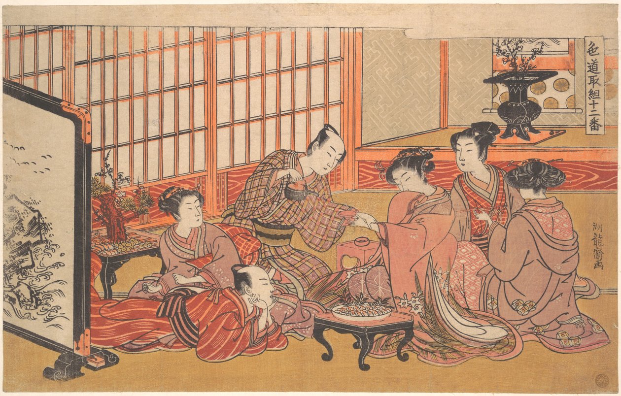 Una finta cerimonia di matrimonio da Isoda Koryusai