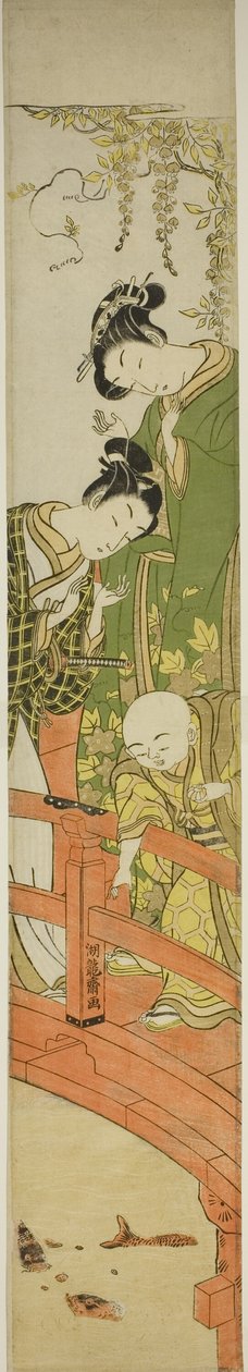 Nutrire le carpe a Kameido da Isoda Koryusai