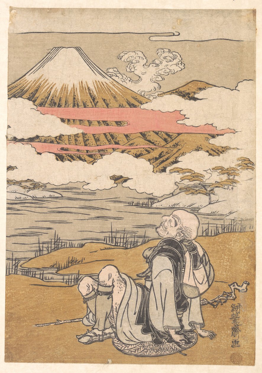 Saigyō osserva il monte Fuji da Isoda Koryusai